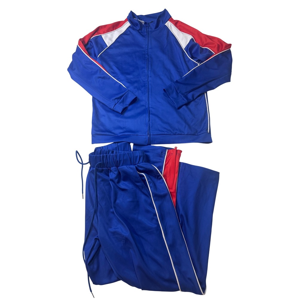 Costume Agent Tracksuit Women Large Blue Excellent USA Two Piece Set